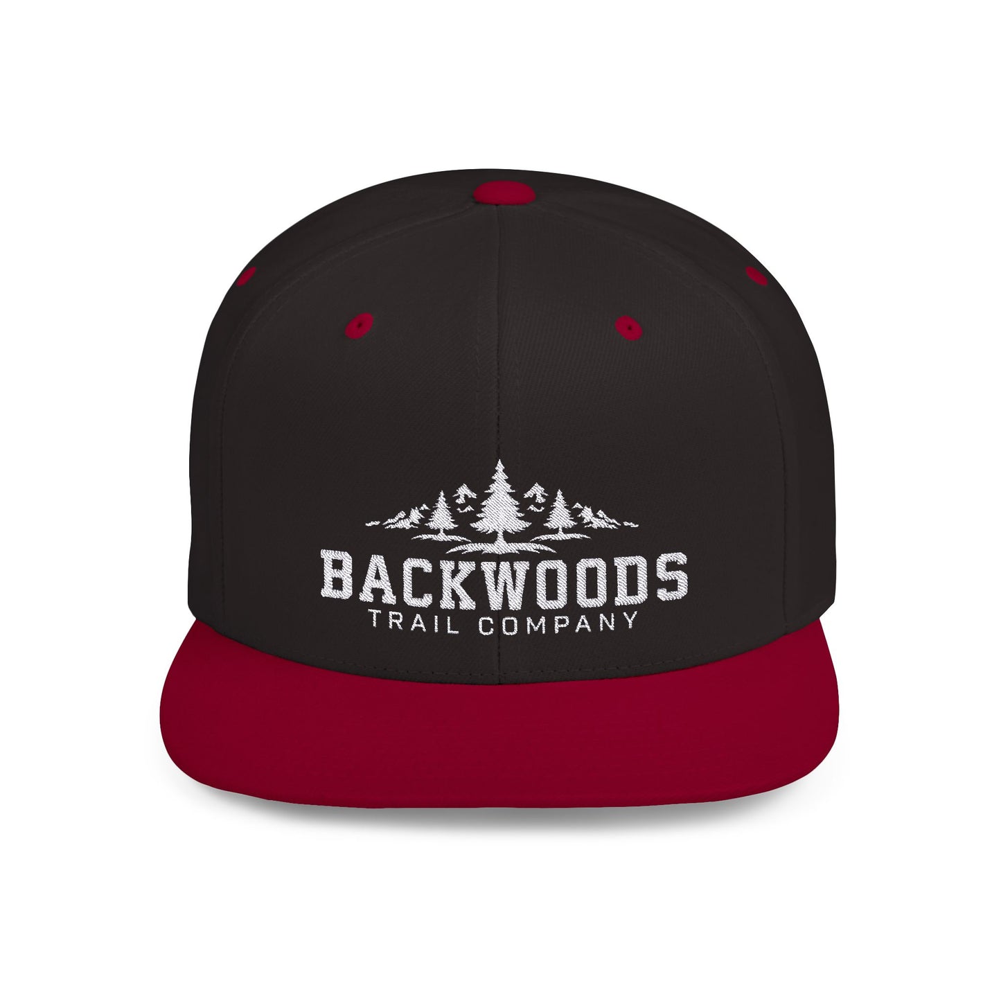 Backwoods Trail Company Flat Bill Snapback (White Logo)