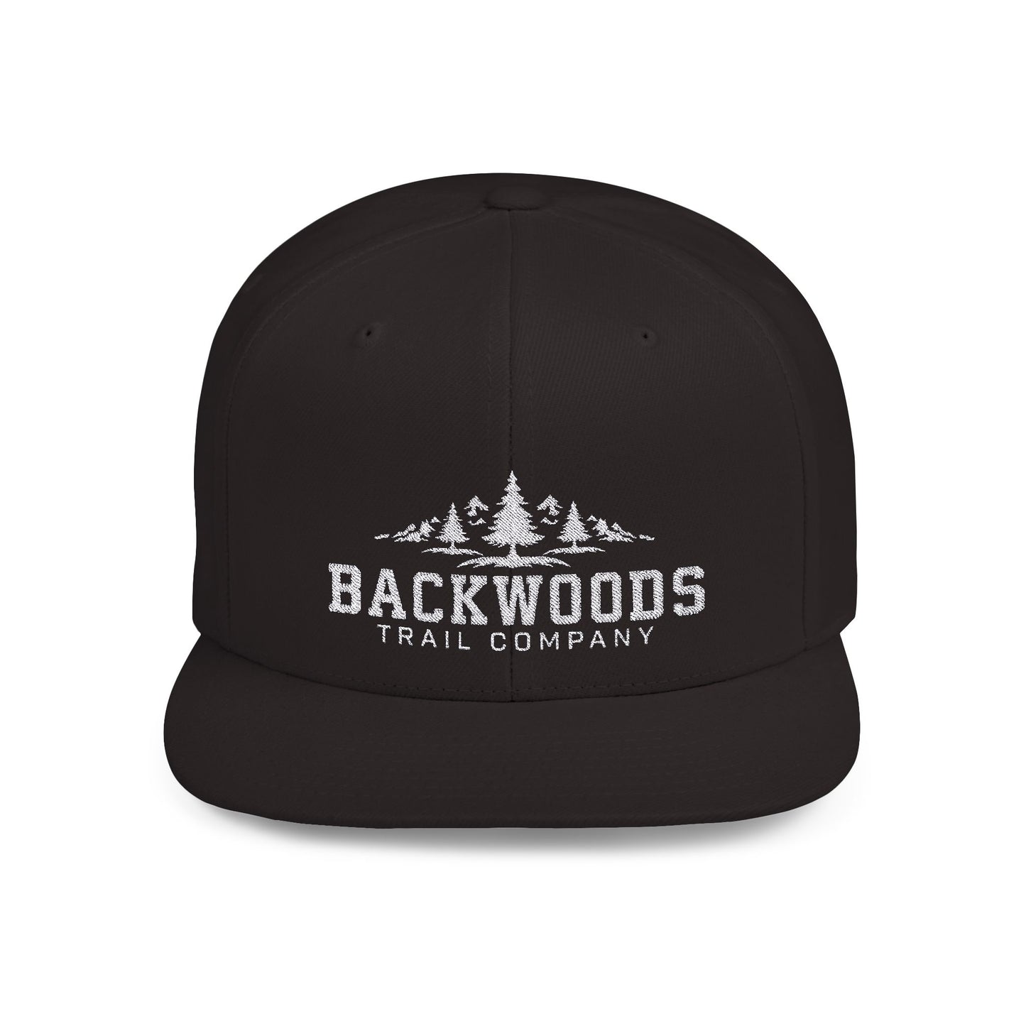Backwoods Trail Company Flat Bill Snapback (White Logo)