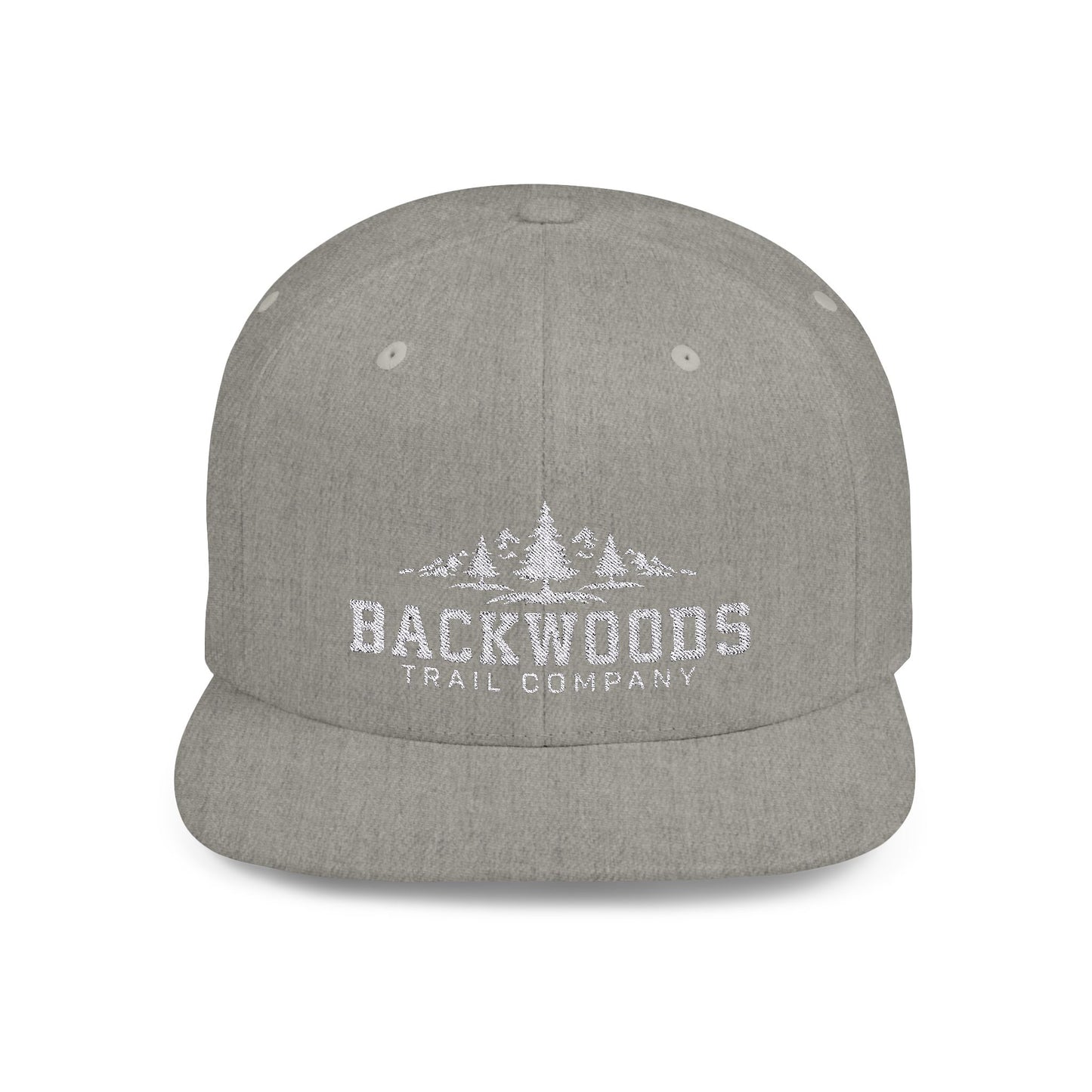 Backwoods Trail Company Flat Bill Snapback (White Logo)