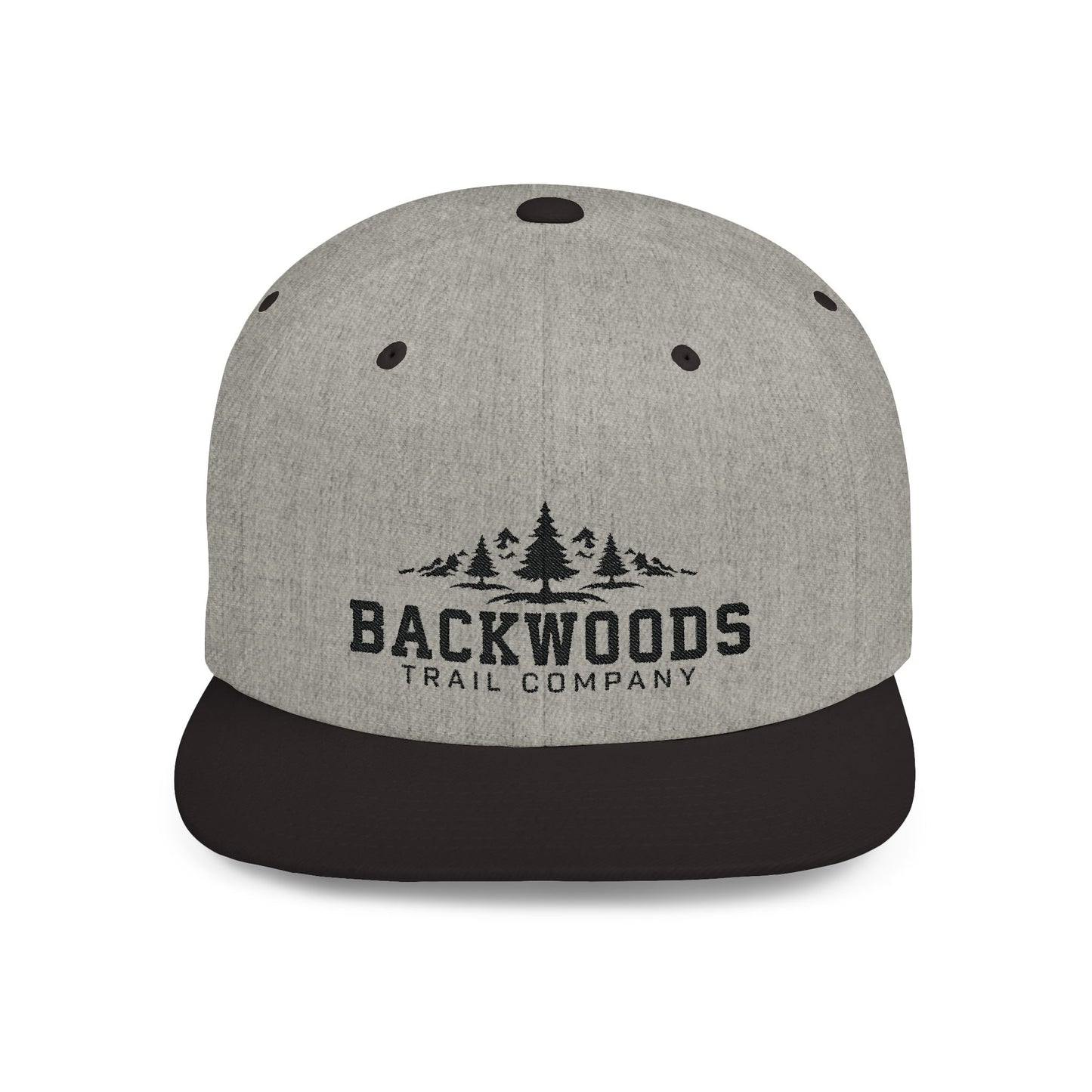 Backwoods Trail Company Flat Bill Snapback (Black Logo)