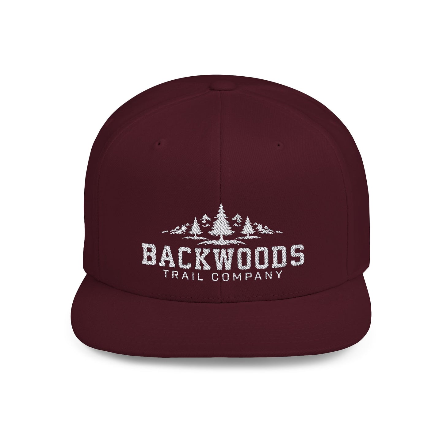 Backwoods Trail Company Flat Bill Snapback (White Logo)