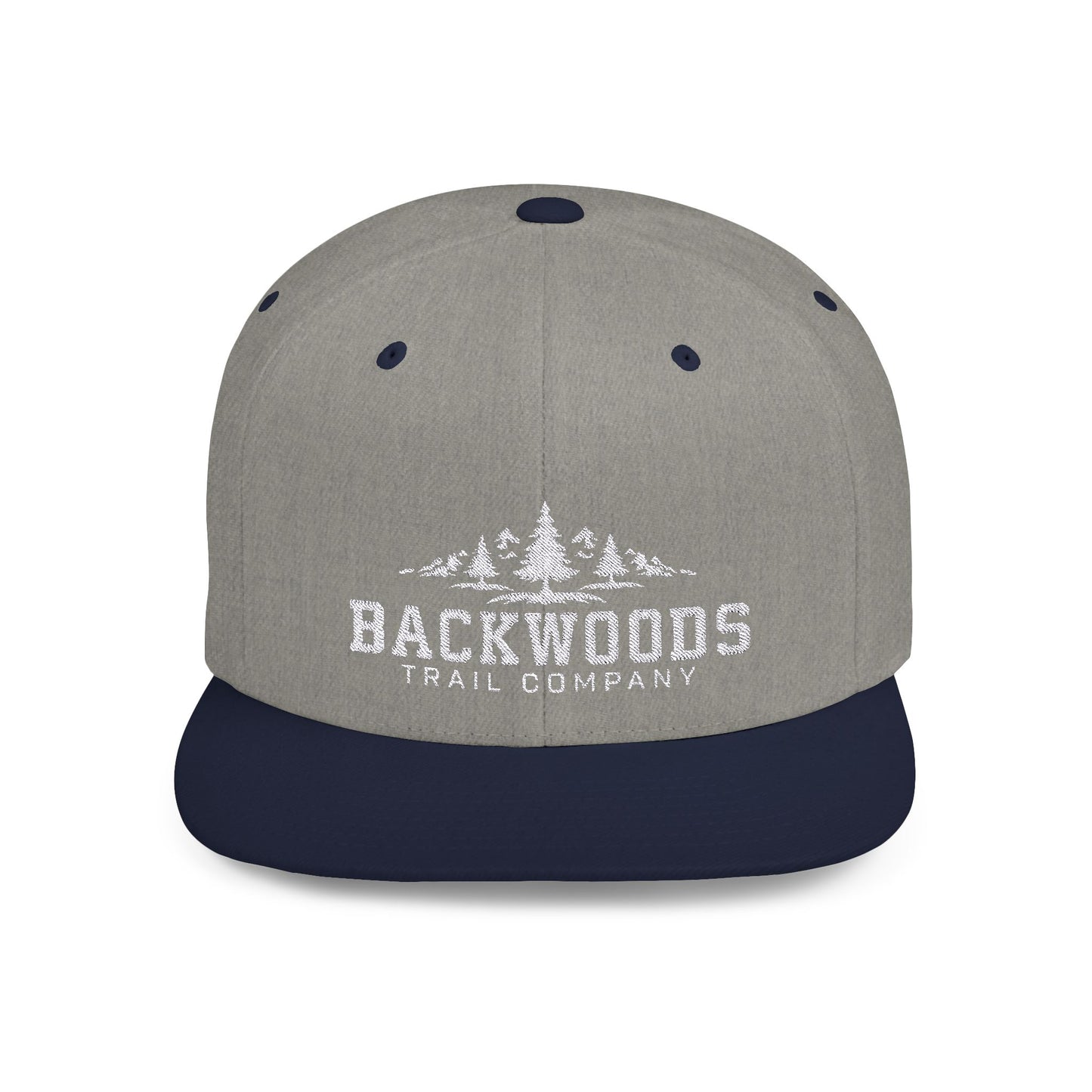 Backwoods Trail Company Flat Bill Snapback (White Logo)