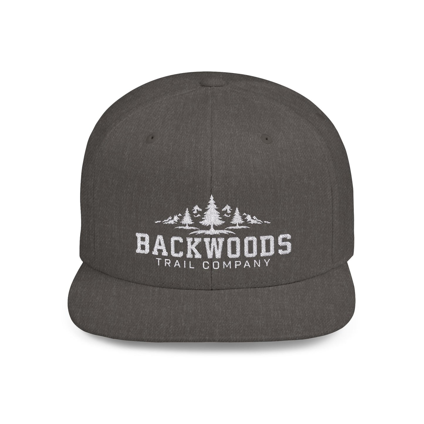 Backwoods Trail Company Flat Bill Snapback (White Logo)