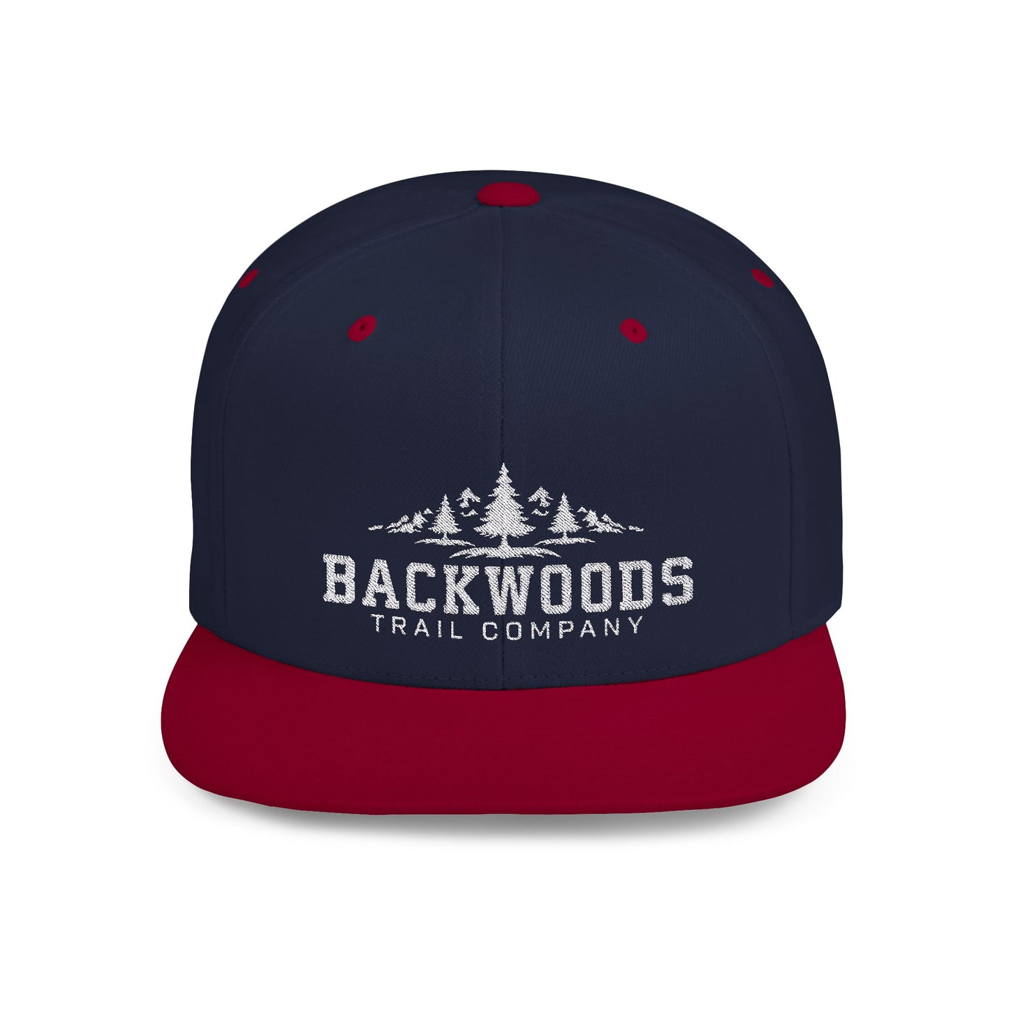 Backwoods Trail Company Flat Bill Snapback (White Logo)
