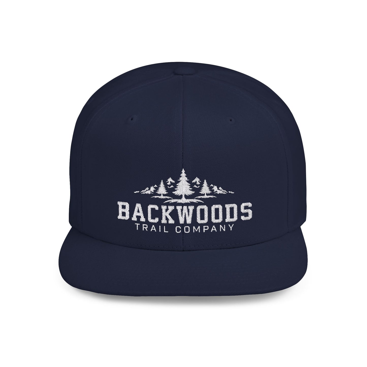Backwoods Trail Company Flat Bill Snapback (White Logo)