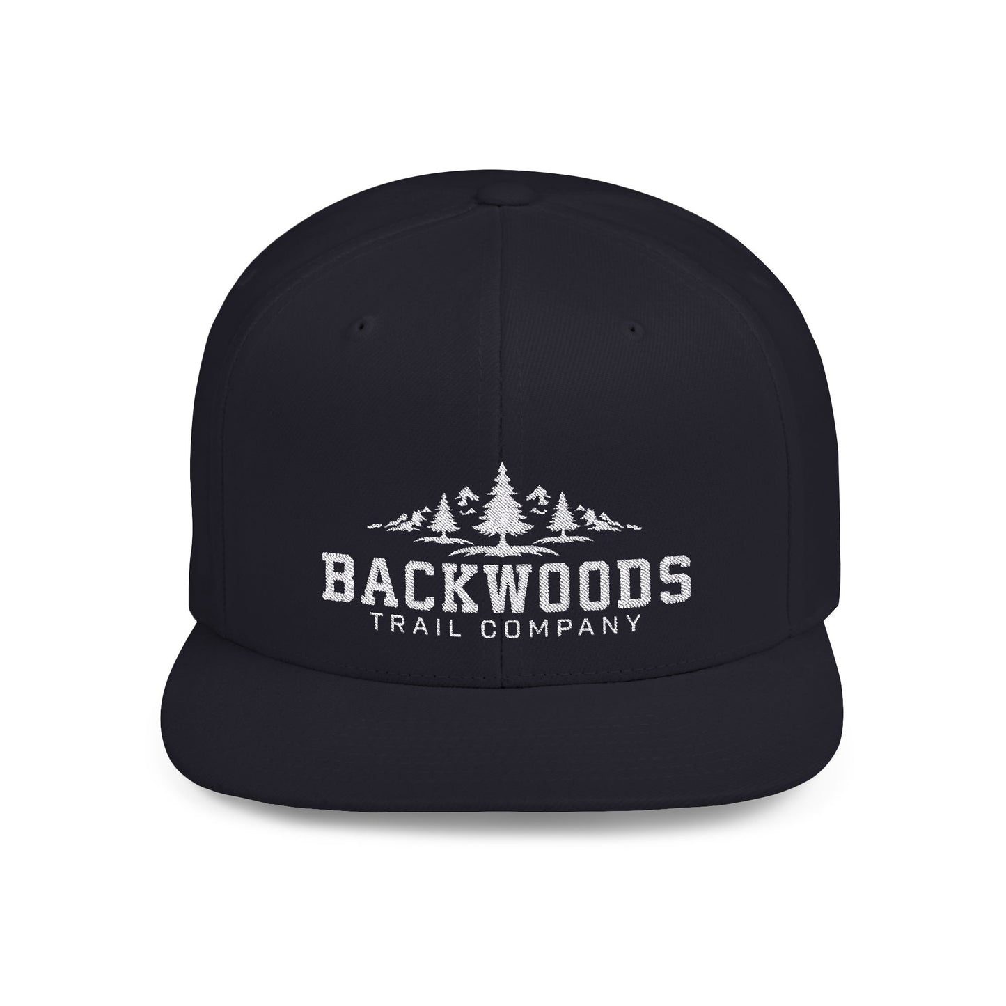 Backwoods Trail Company Flat Bill Snapback (White Logo)