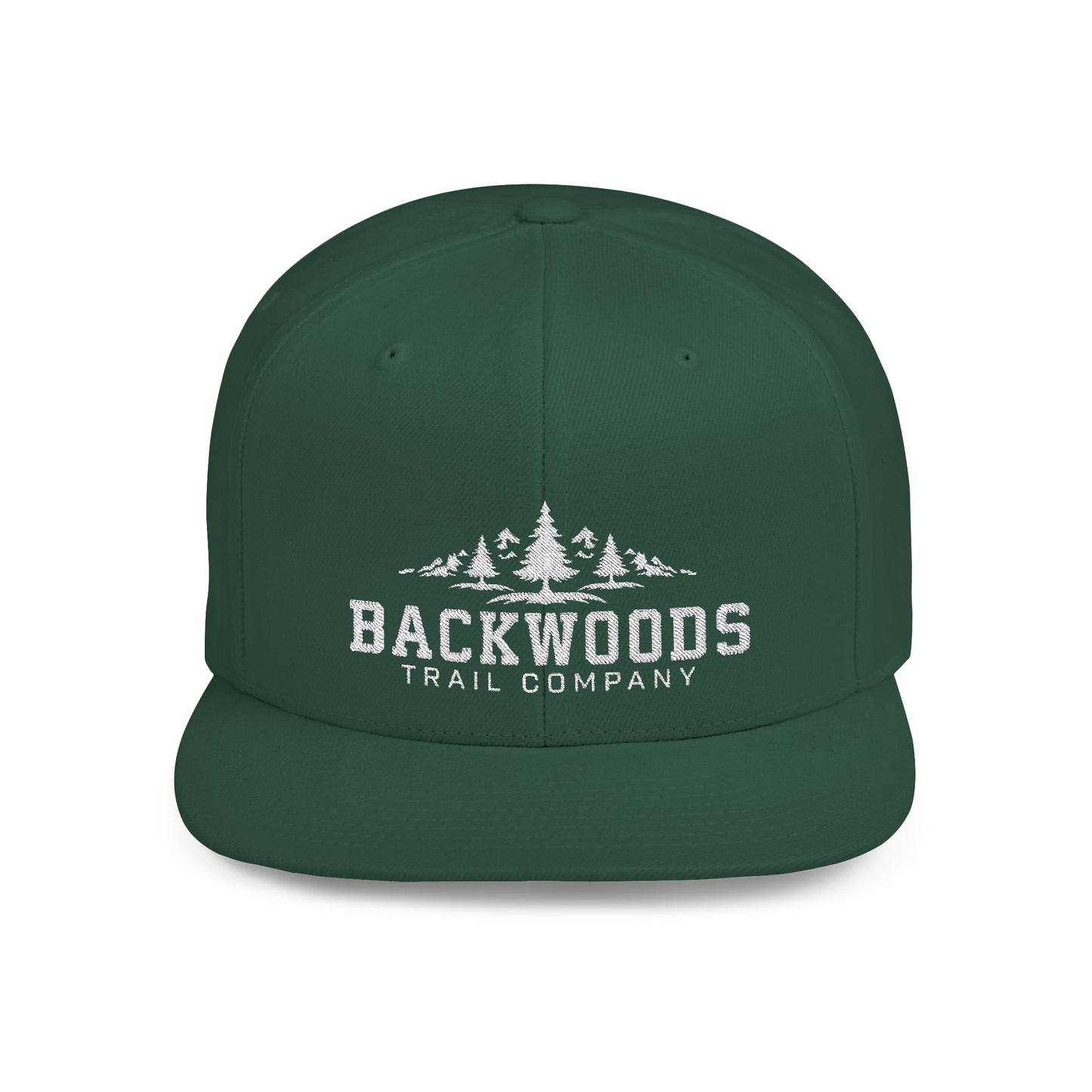 Backwoods Trail Company Flat Bill Snapback (White Logo)