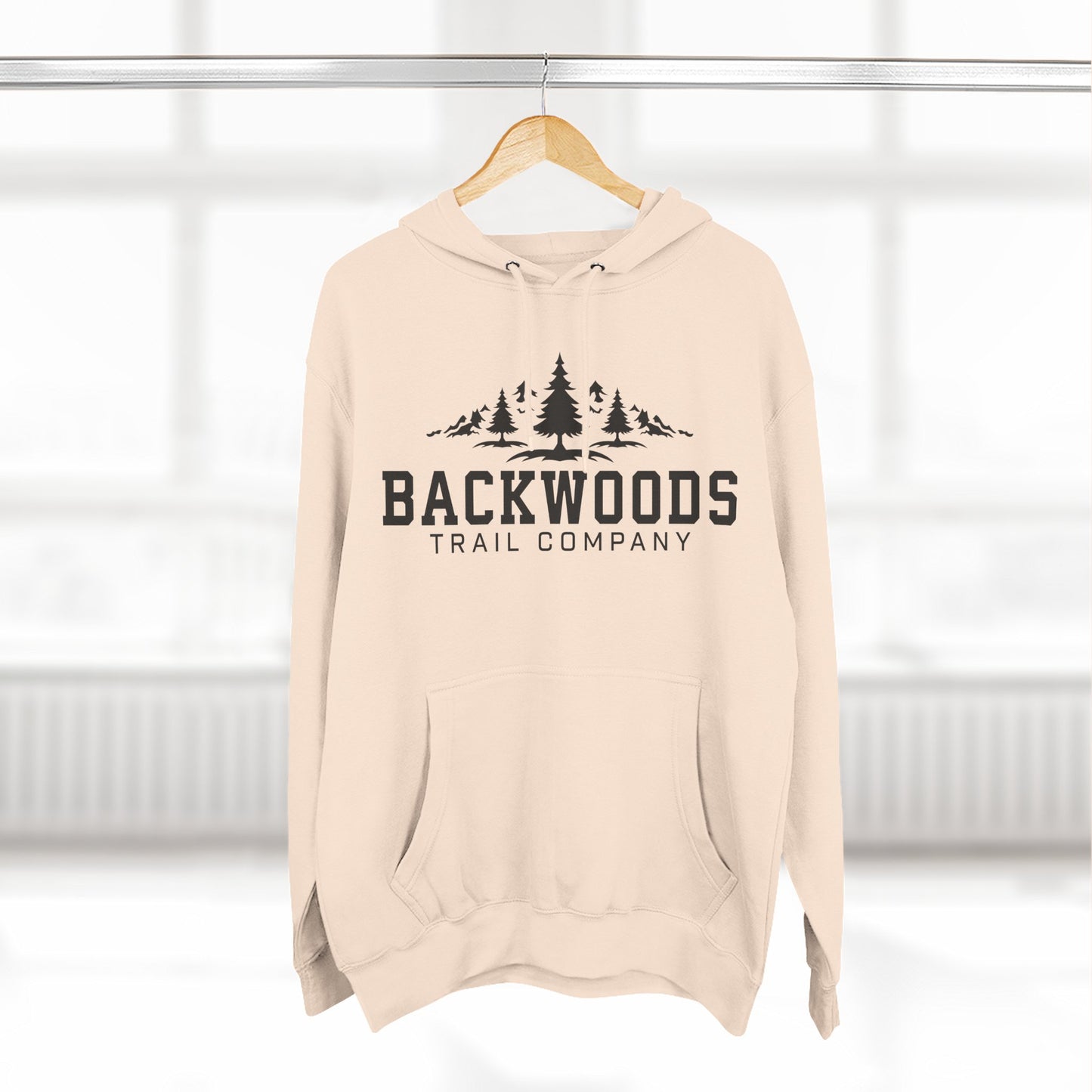 Backwoods Trail Company Panel Fleece Hoodie (Black Logo)