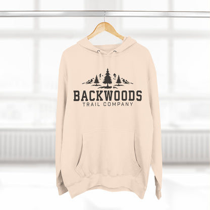 Backwoods Trail Company Panel Fleece Hoodie (Black Logo)