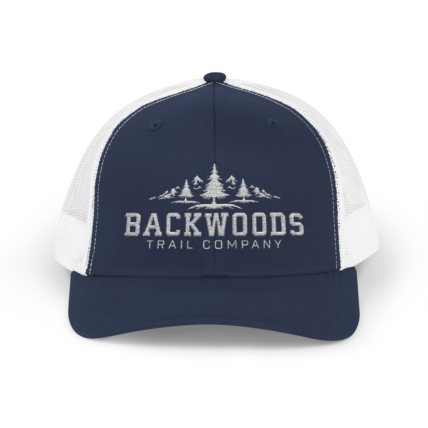 Backwoods Trail Company Snapback Trucker Cap (White Logo)