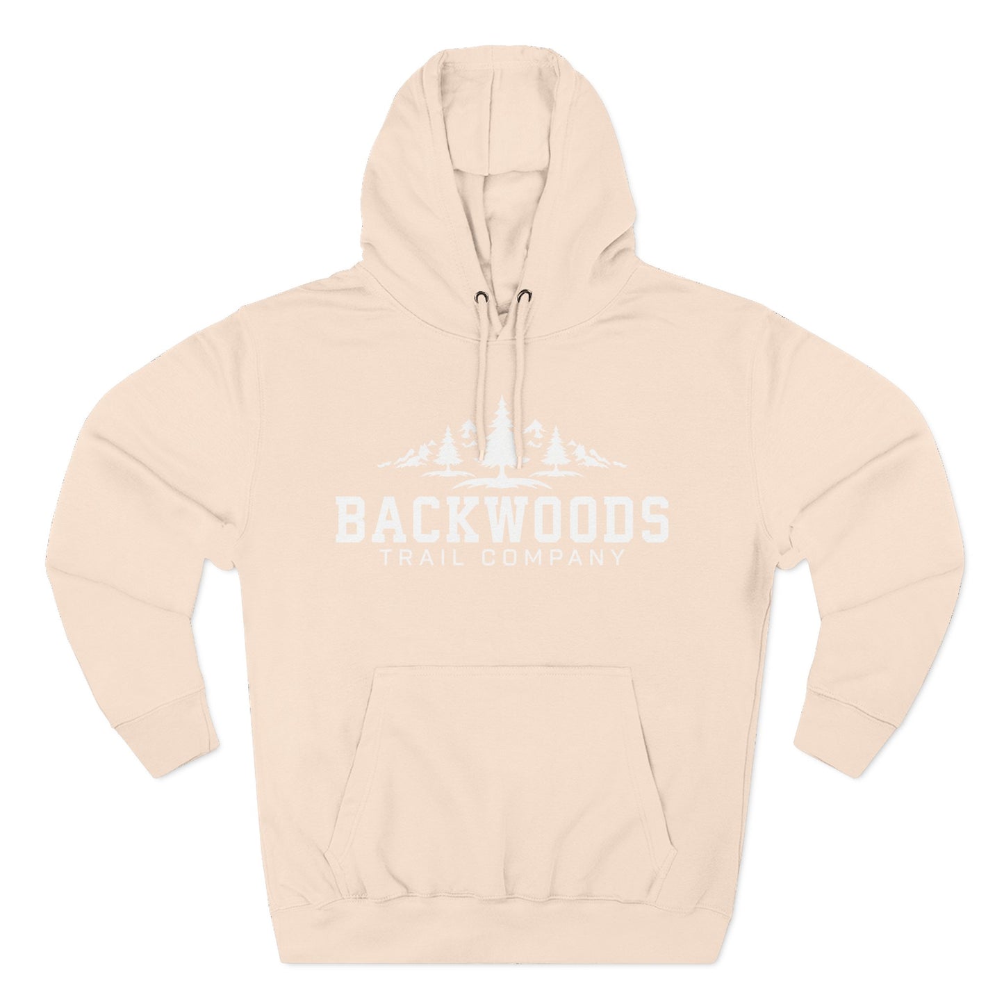 Backwoods Trail Company Three-Panel Fleece Hoodie (White Logo)