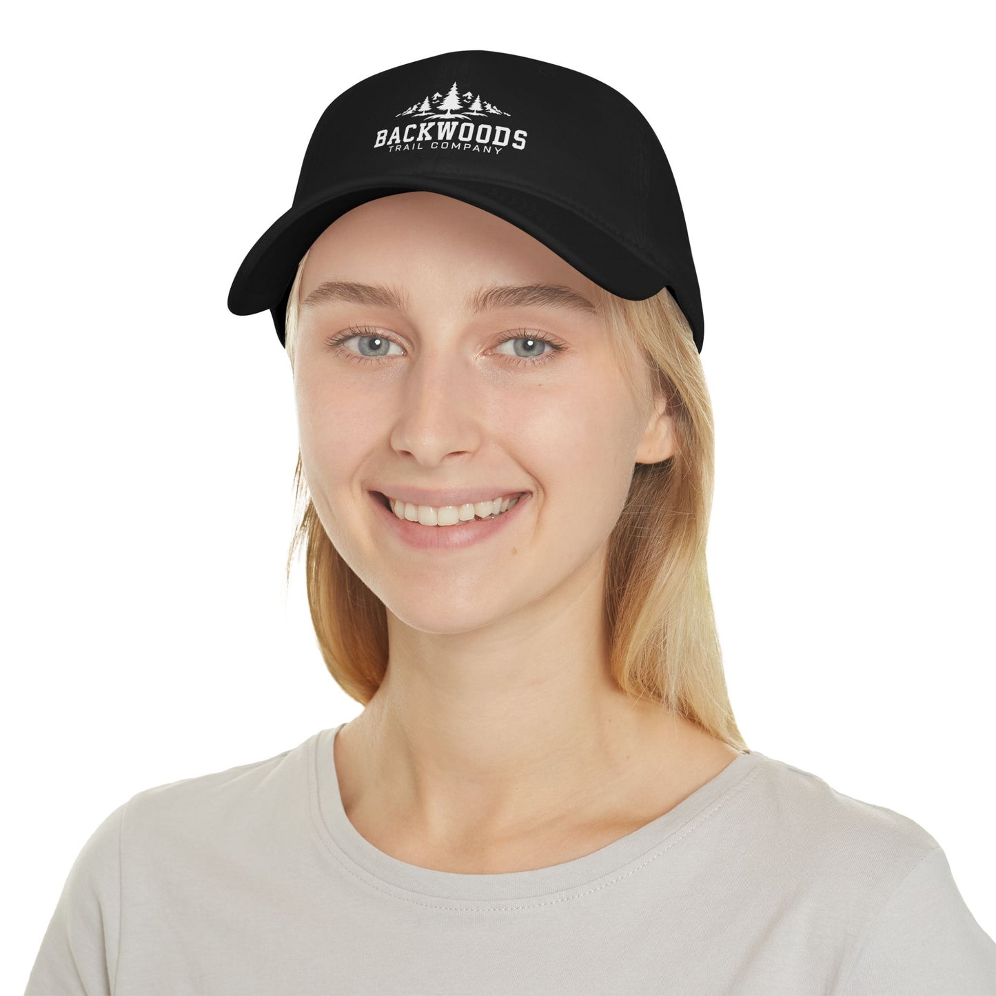 Backwoods Trail Company Profile Baseball Cap (White Logo)