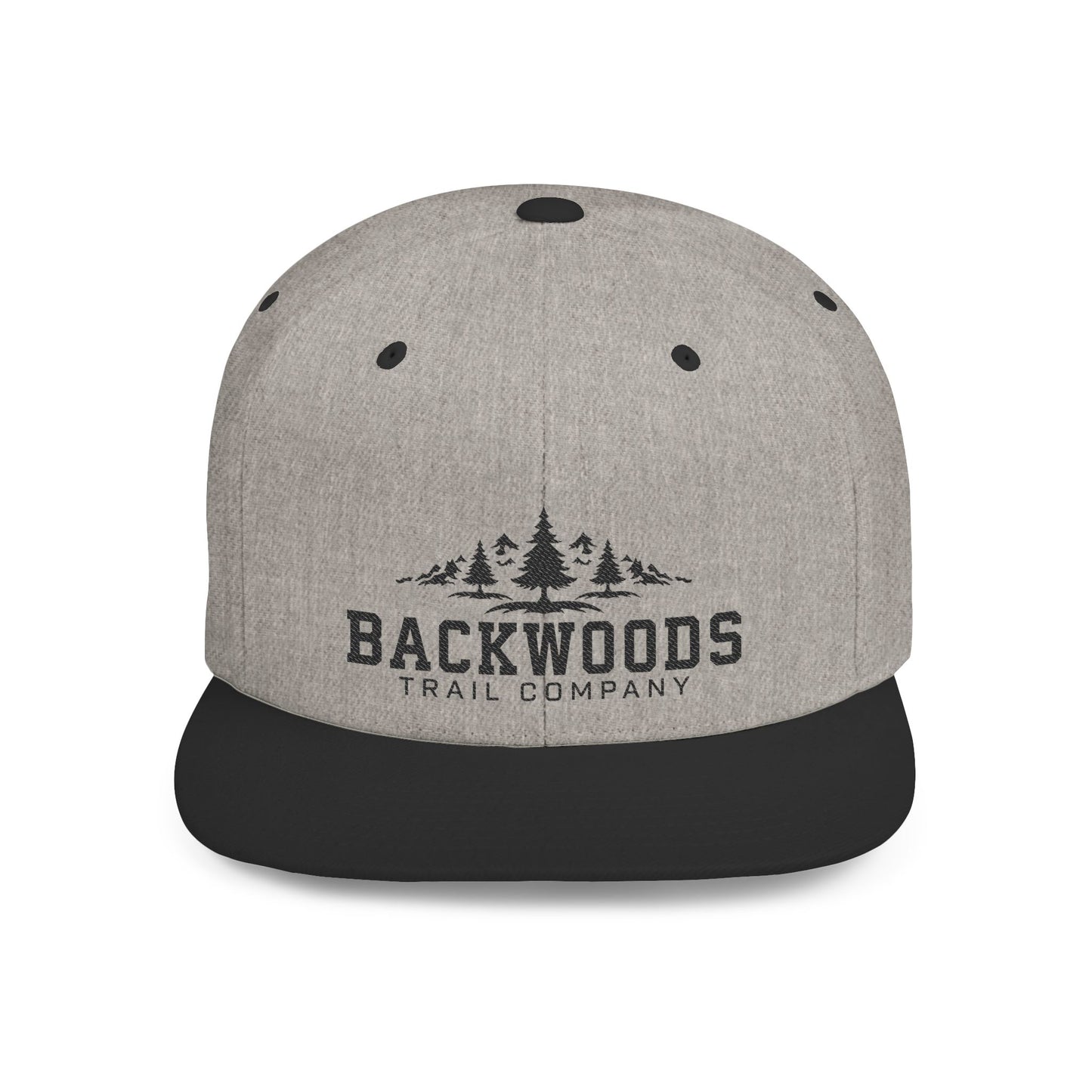 Backwoods Trail Company Flat Bill Snapback (Black Logo)