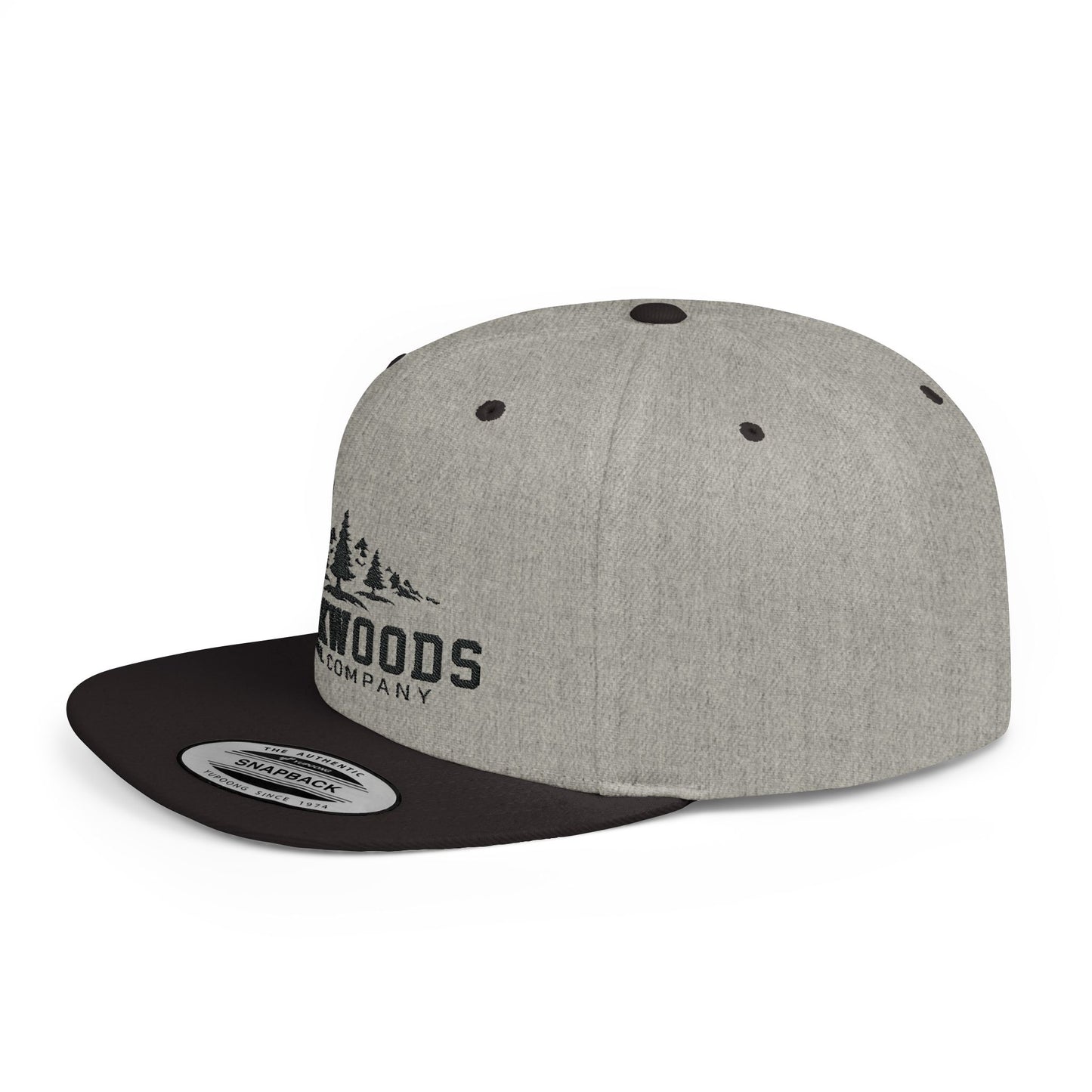 Backwoods Trail Company Flat Bill Snapback (Black Logo)