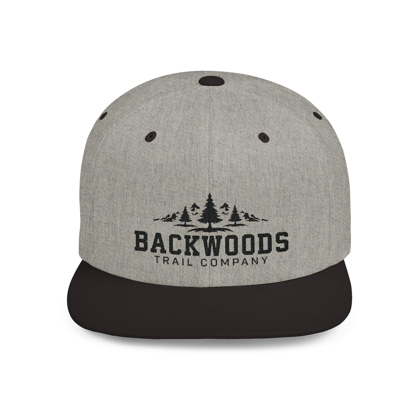 Backwoods Trail Company Flat Bill Snapback (Black Logo)