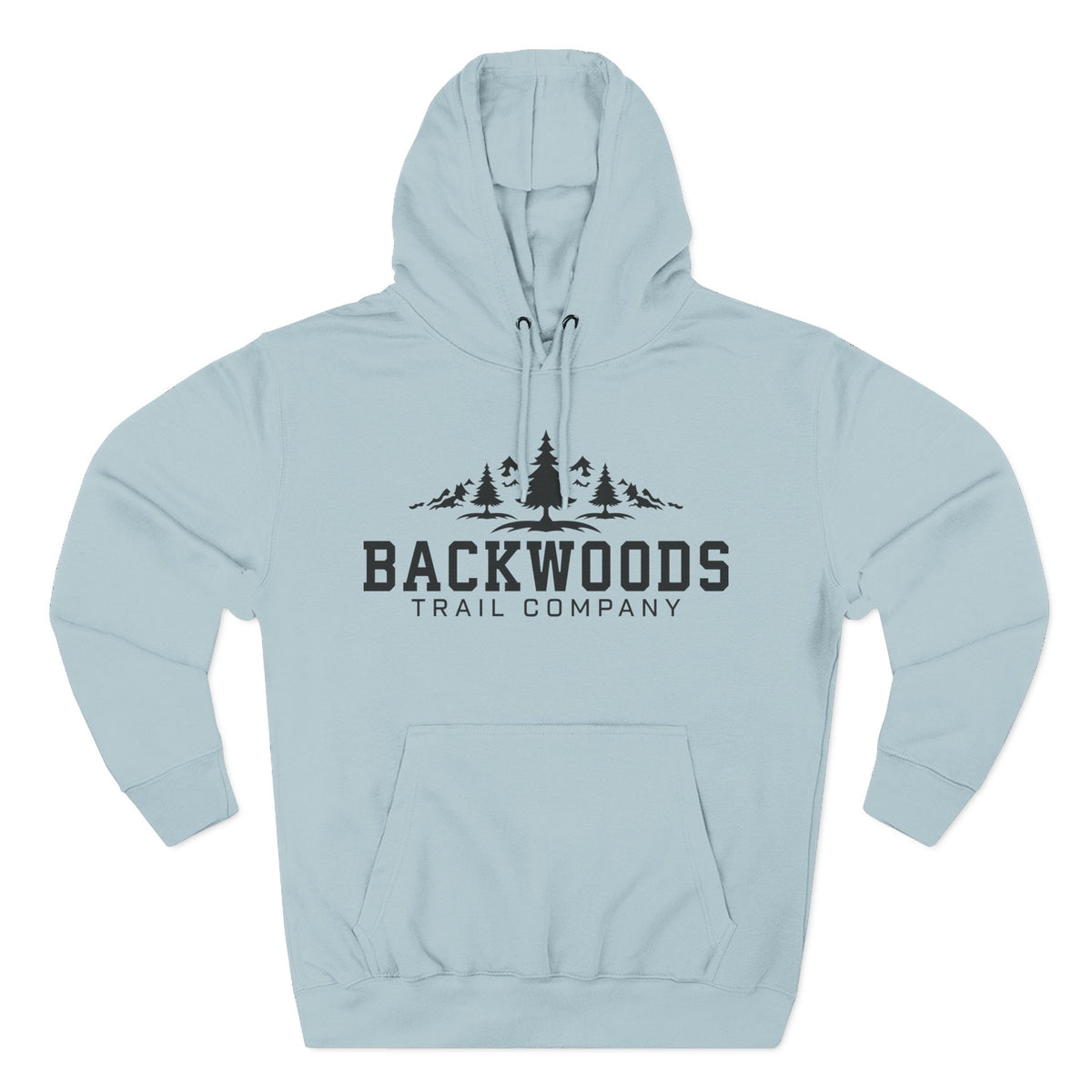 Backwoods Trail Company Panel Fleece Hoodie (Black Logo)
