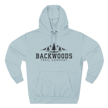 Backwoods Trail Company Panel Fleece Hoodie (Black Logo)