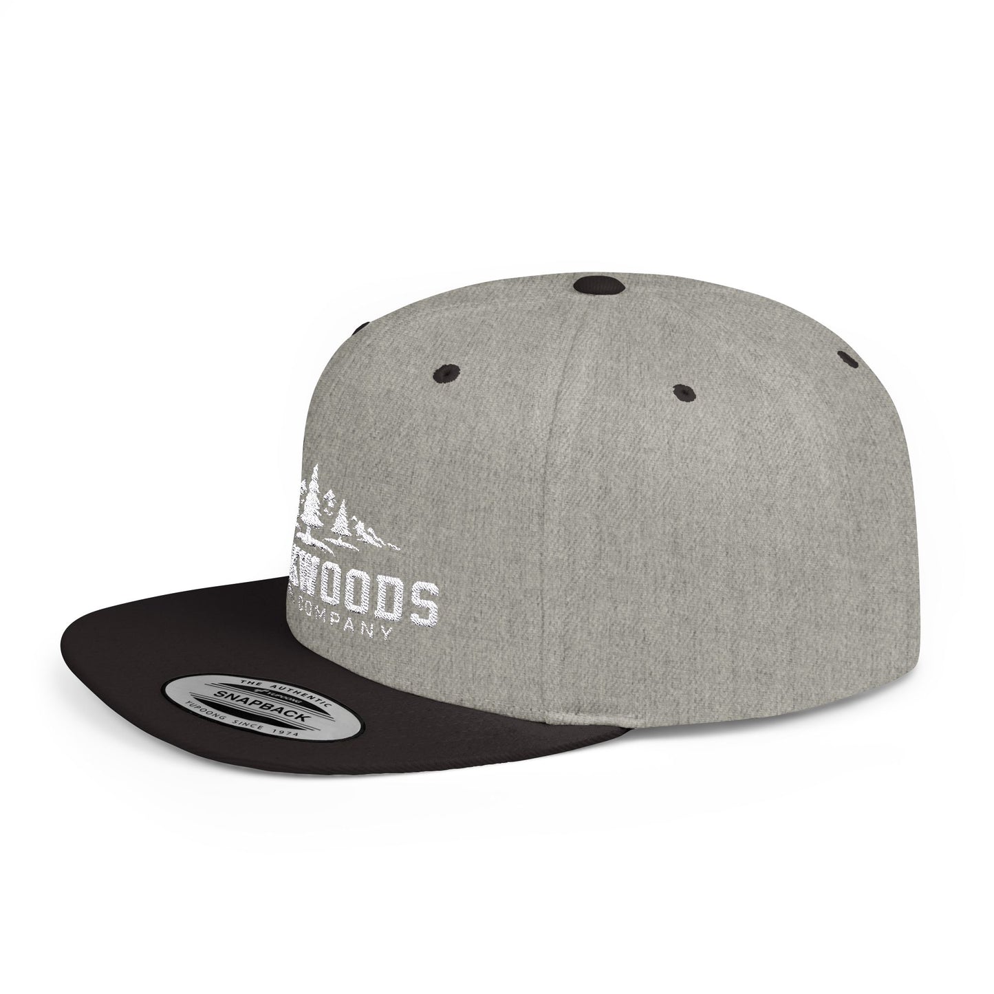 Backwoods Trail Company Flat Bill Snapback (White Logo)