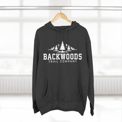Backwoods Trail Company Three-Panel Fleece Hoodie (White Logo)