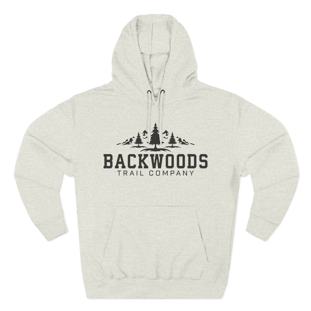 Backwoods Trail Company Panel Fleece Hoodie (Black Logo)