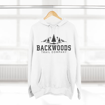 Backwoods Trail Company Panel Fleece Hoodie (Black Logo)