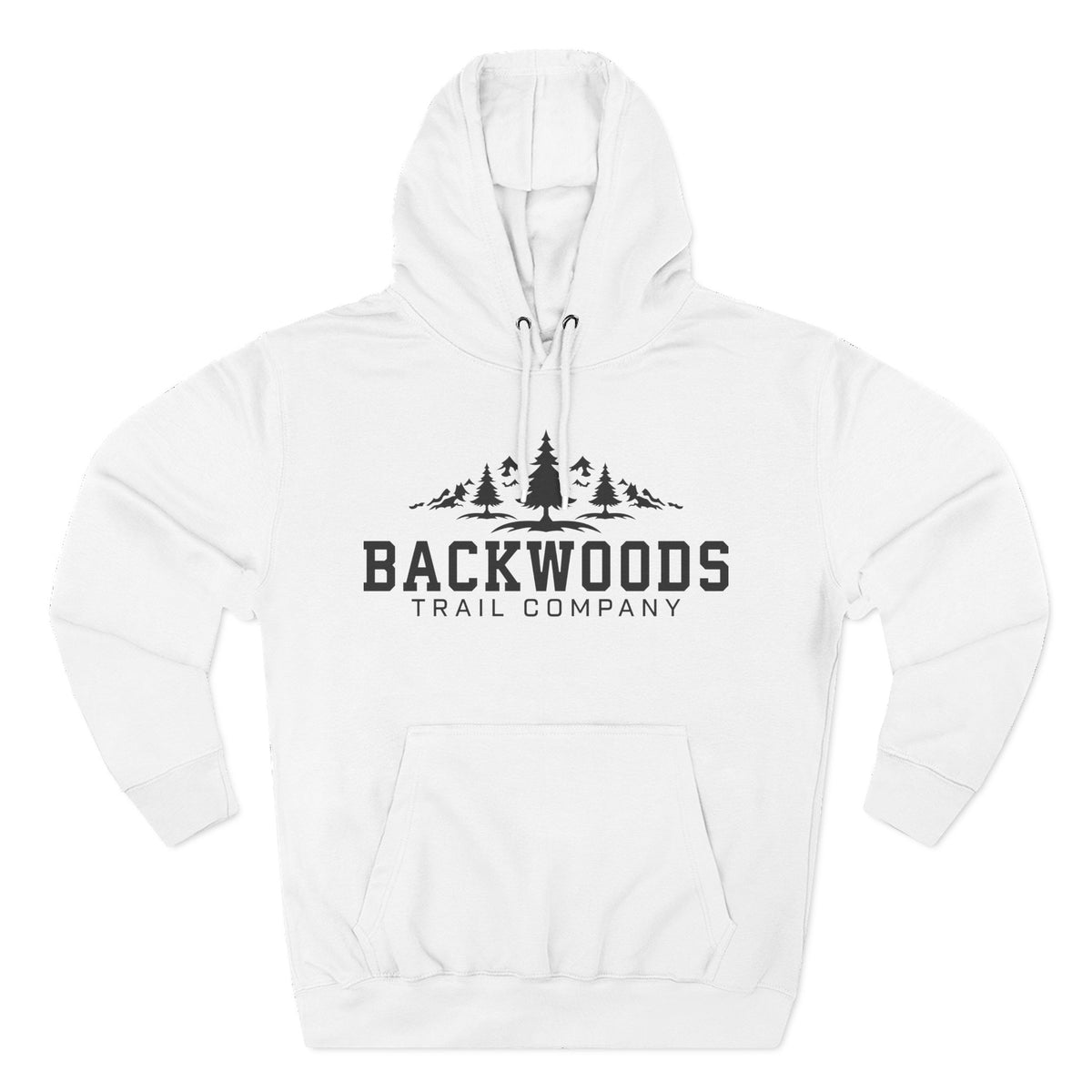 Backwoods Trail Company Panel Fleece Hoodie (Black Logo)