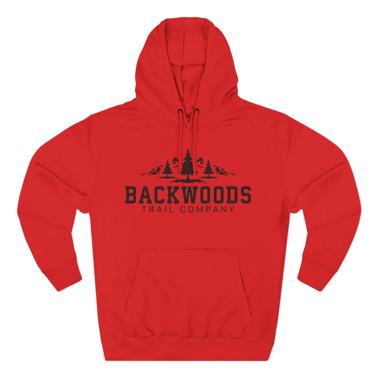 Backwoods Trail Company Panel Fleece Hoodie (Black Logo)