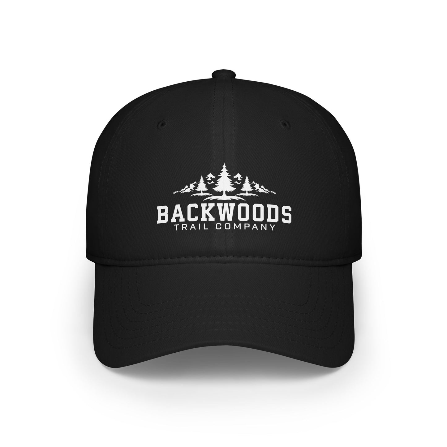 Backwoods Trail Company Profile Baseball Cap (White Logo)