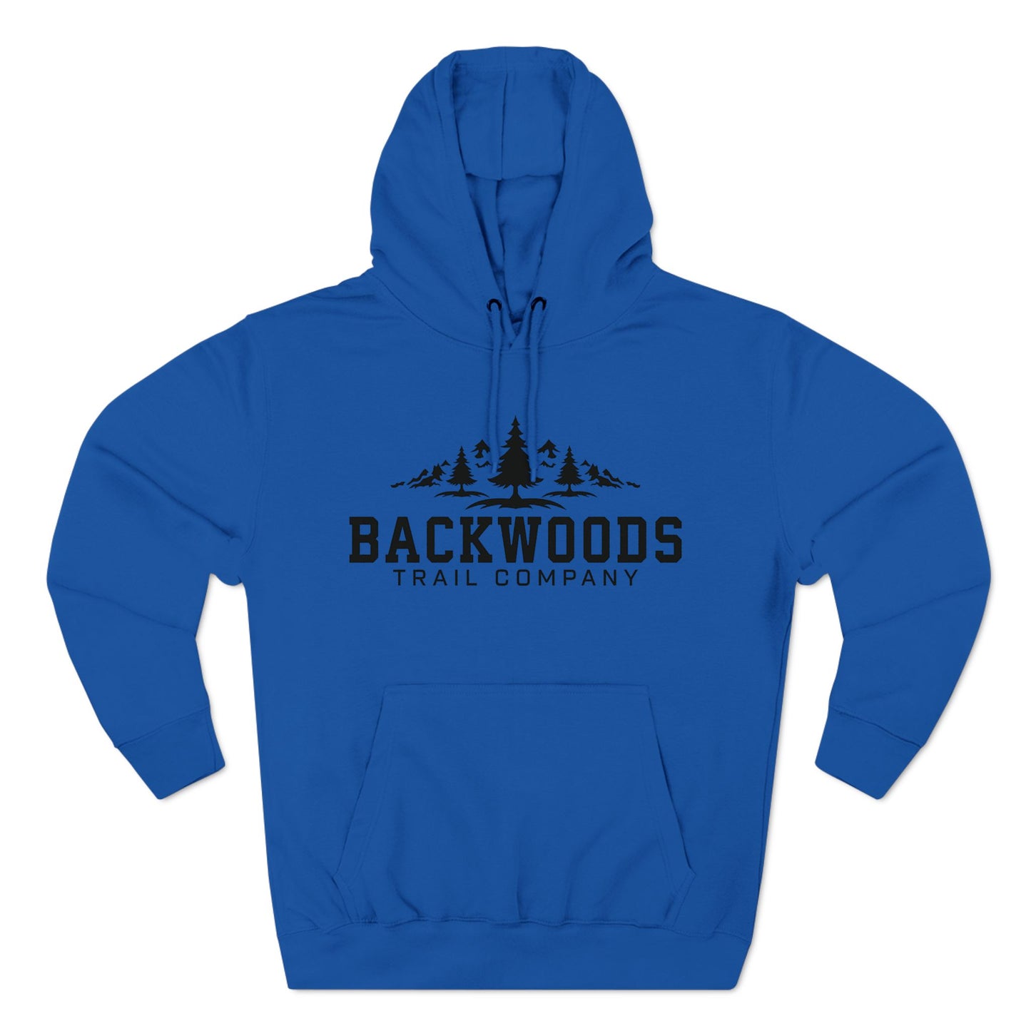 Backwoods Trail Company Panel Fleece Hoodie (Black Logo)