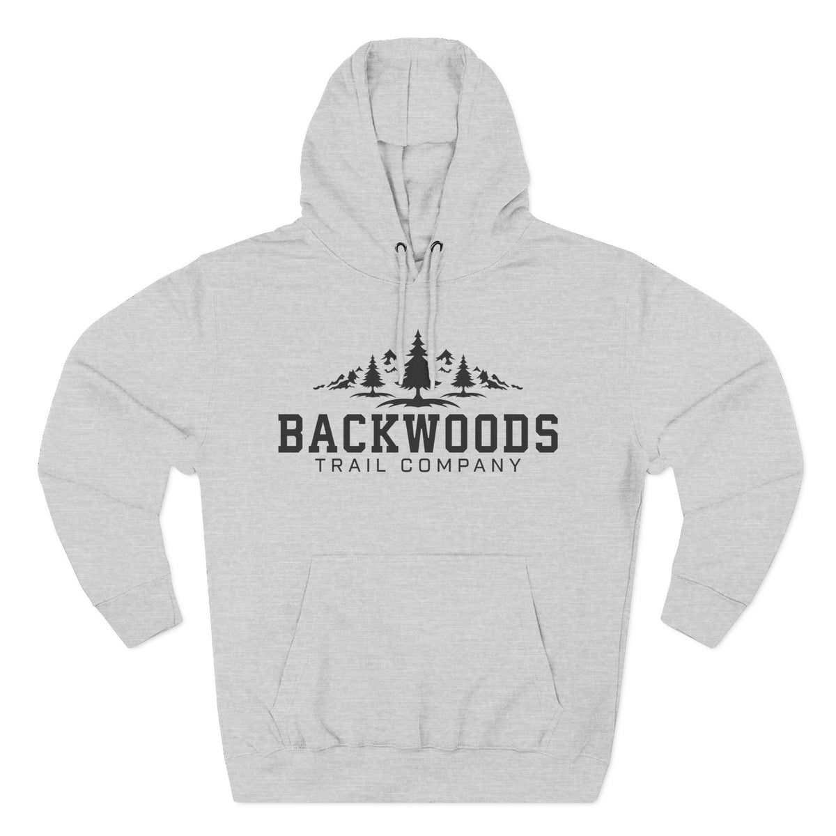Backwoods Trail Company Panel Fleece Hoodie (Black Logo)