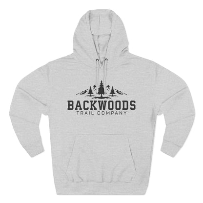 Backwoods Trail Company Panel Fleece Hoodie (Black Logo)