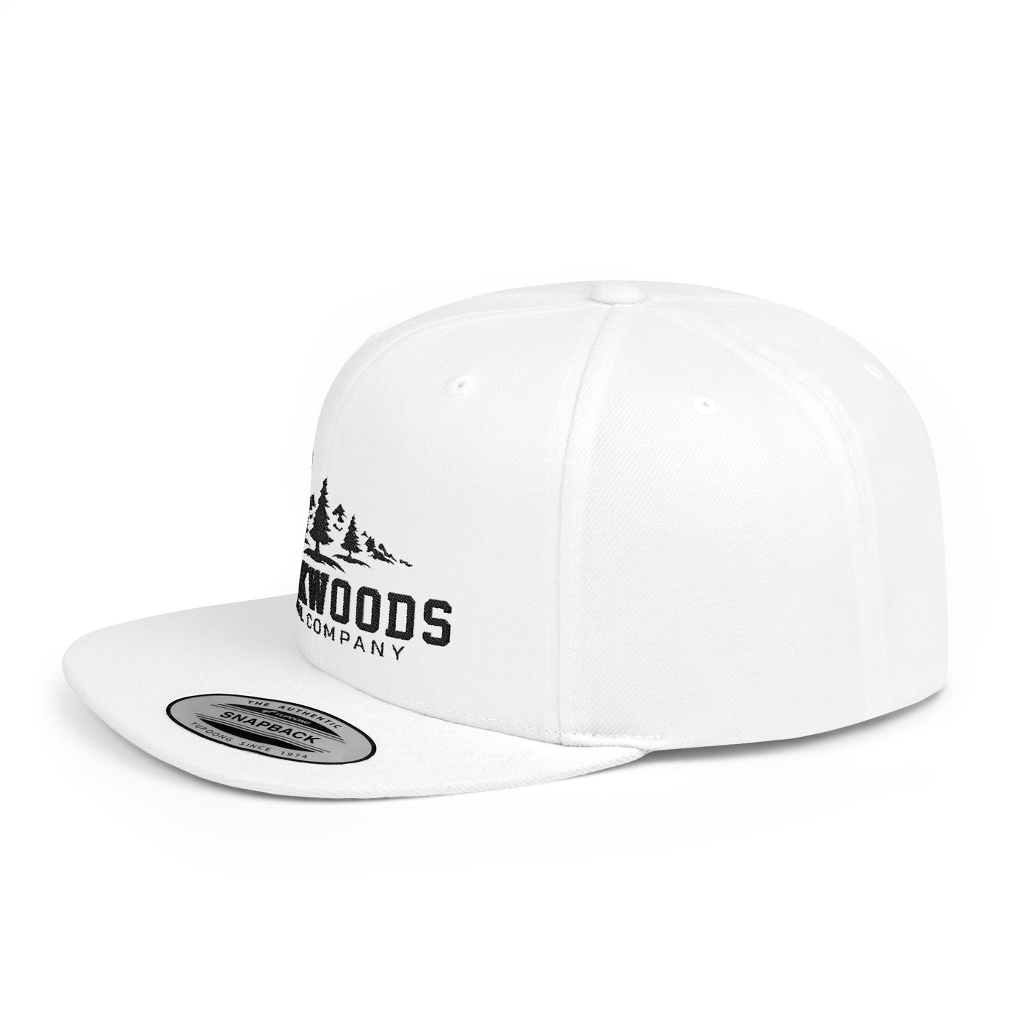 Backwoods Trail Company Flat Bill Snapback (Black Logo)