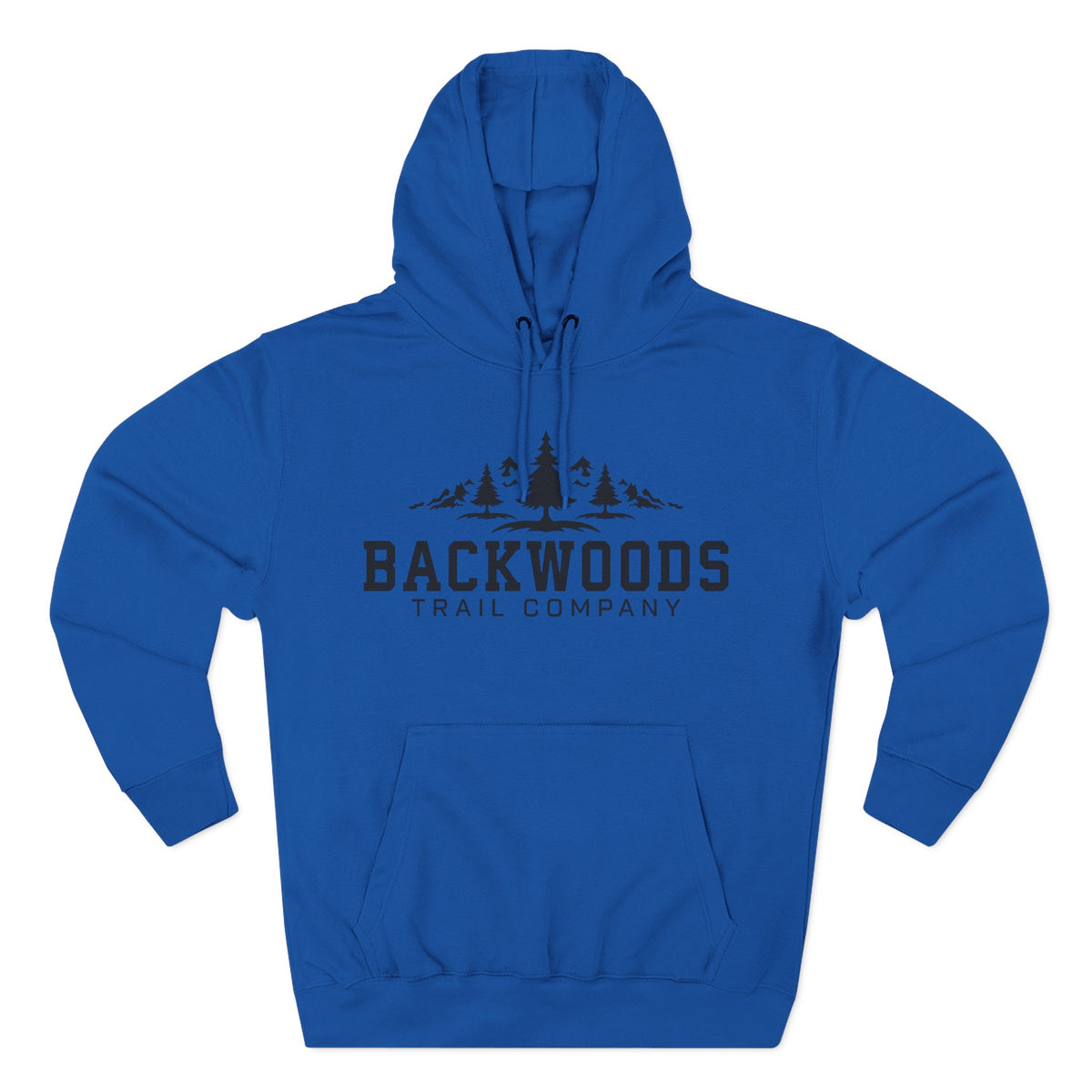Backwoods Trail Company Panel Fleece Hoodie (Black Logo)