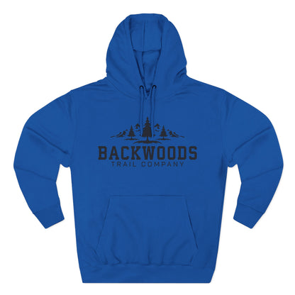 Backwoods Trail Company Panel Fleece Hoodie (Black Logo)