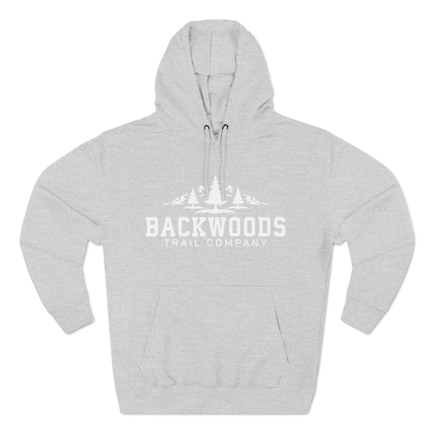 Backwoods Trail Company Three-Panel Fleece Hoodie (White Logo)