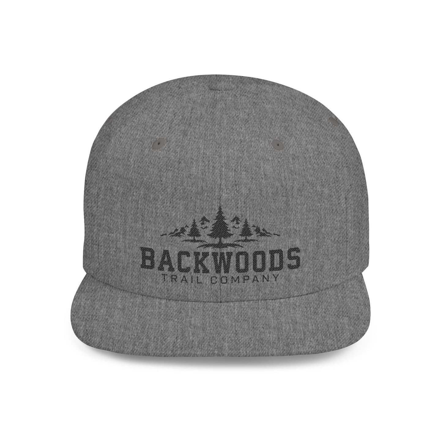 Backwoods Trail Company Flat Bill Snapback (Black Logo)