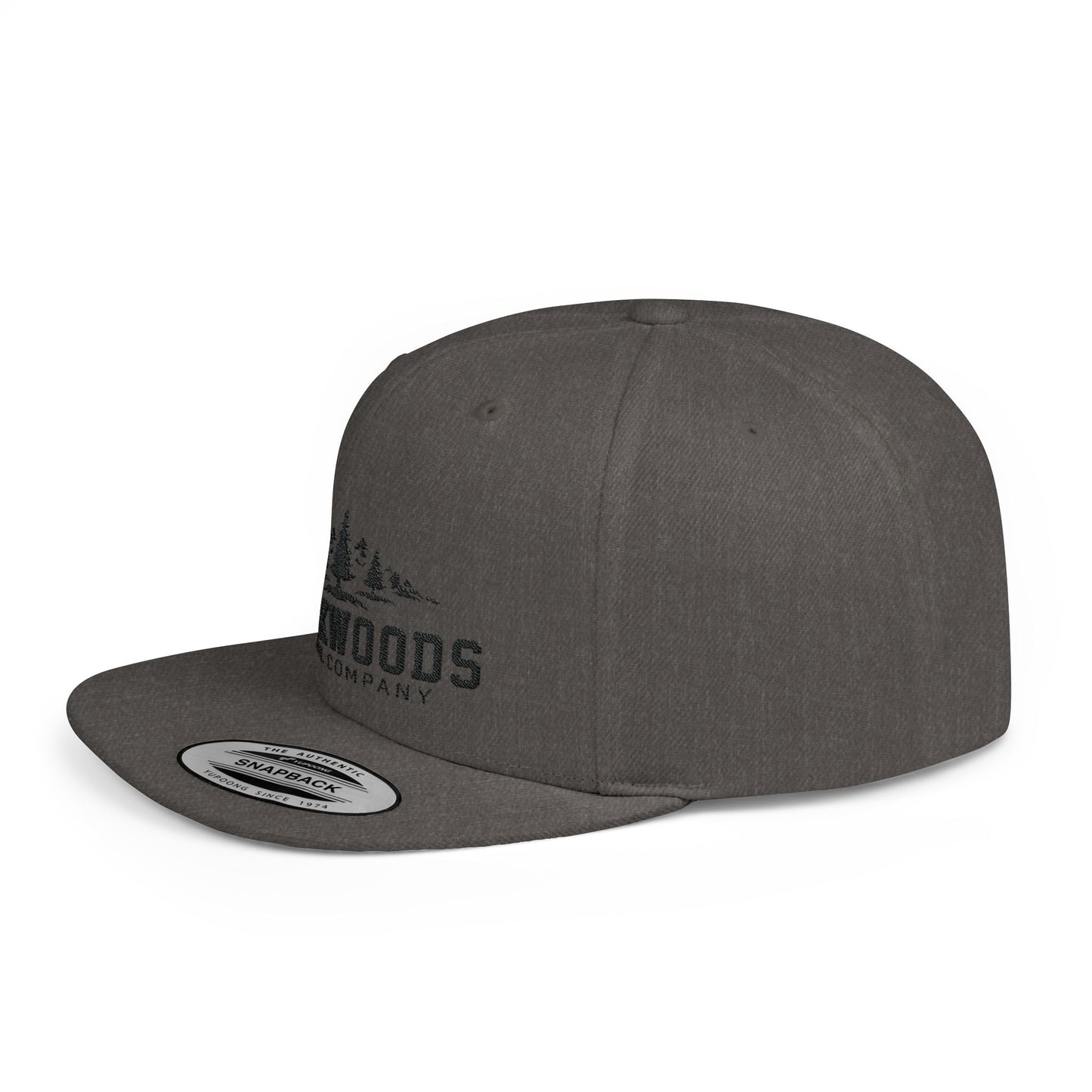 Backwoods Trail Company Flat Bill Snapback (Black Logo)