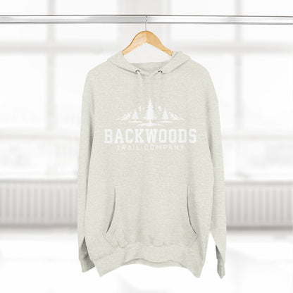 Backwoods Trail Company Three-Panel Fleece Hoodie (White Logo)