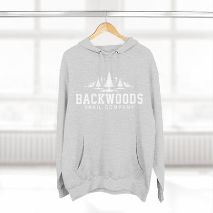Backwoods Trail Company Three-Panel Fleece Hoodie (White Logo)