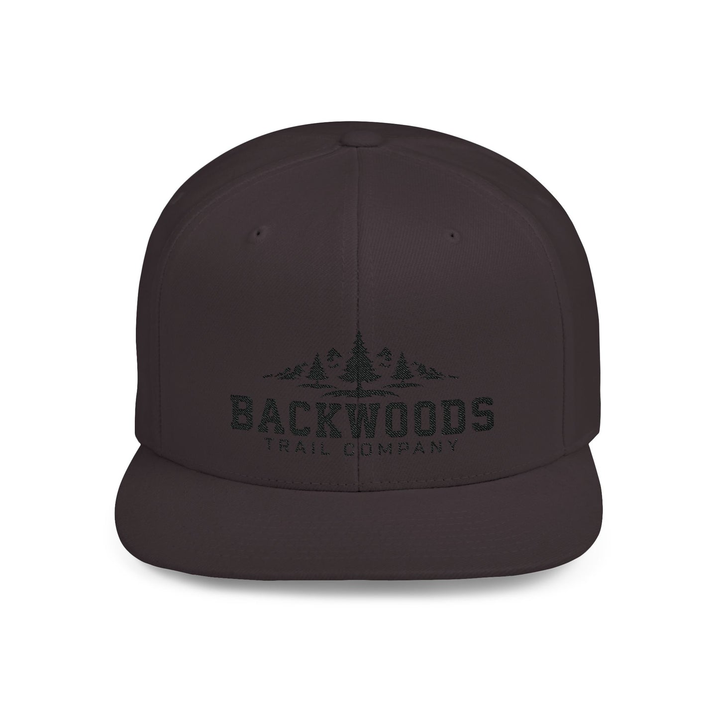 Backwoods Trail Company Flat Bill Snapback (Black Logo)