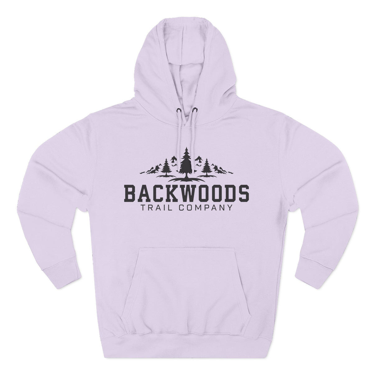 Backwoods Trail Company Panel Fleece Hoodie (Black Logo)