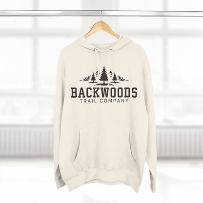 Backwoods Trail Company Panel Fleece Hoodie (Black Logo)