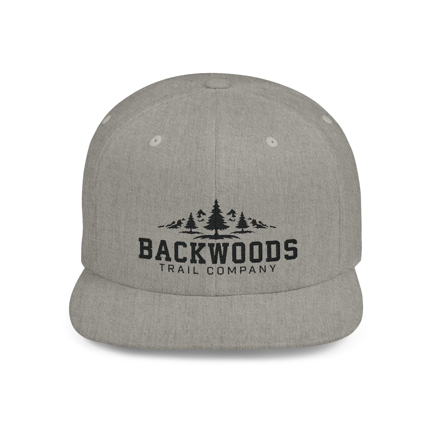 Backwoods Trail Company Flat Bill Snapback (Black Logo)