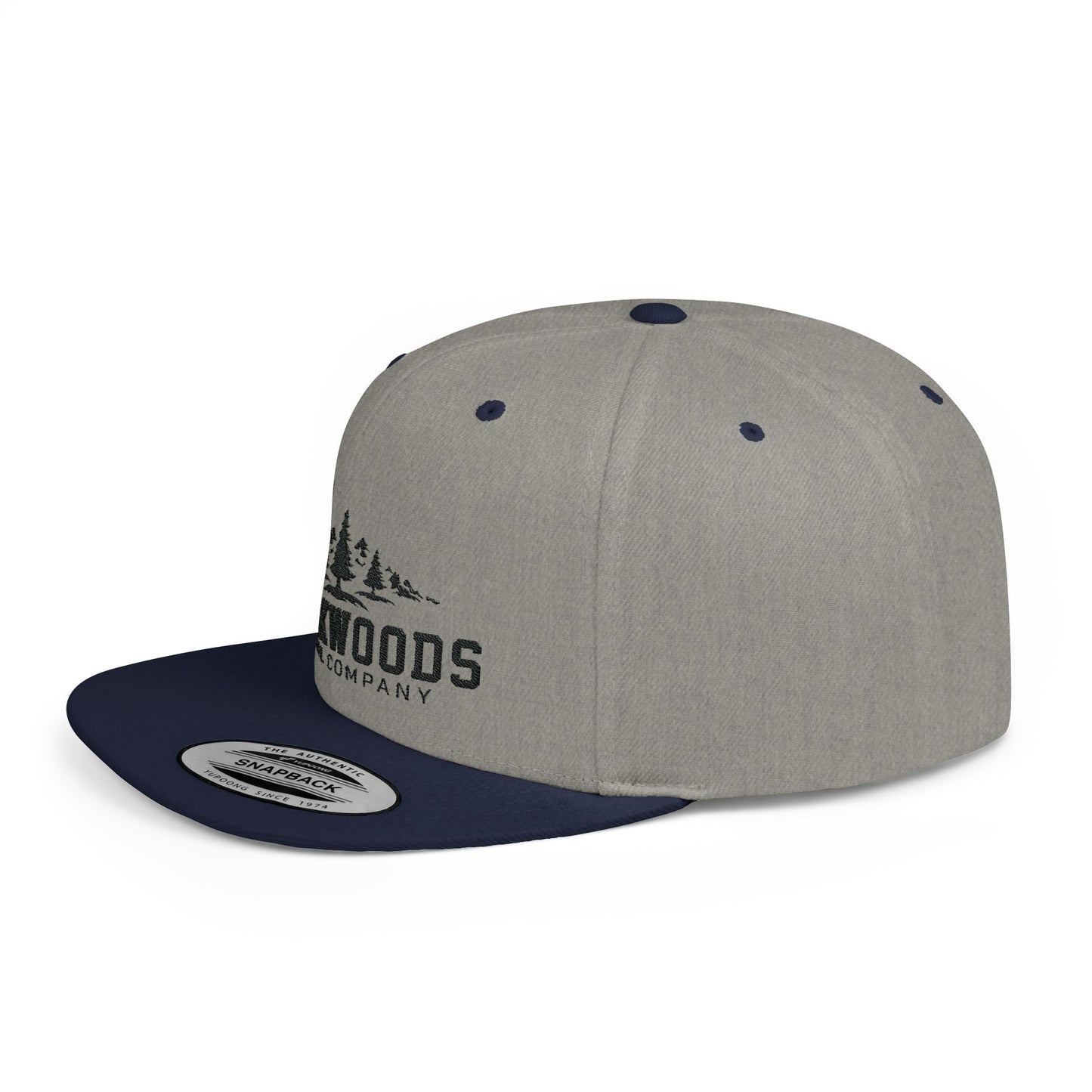 Backwoods Trail Company Flat Bill Snapback (Black Logo)