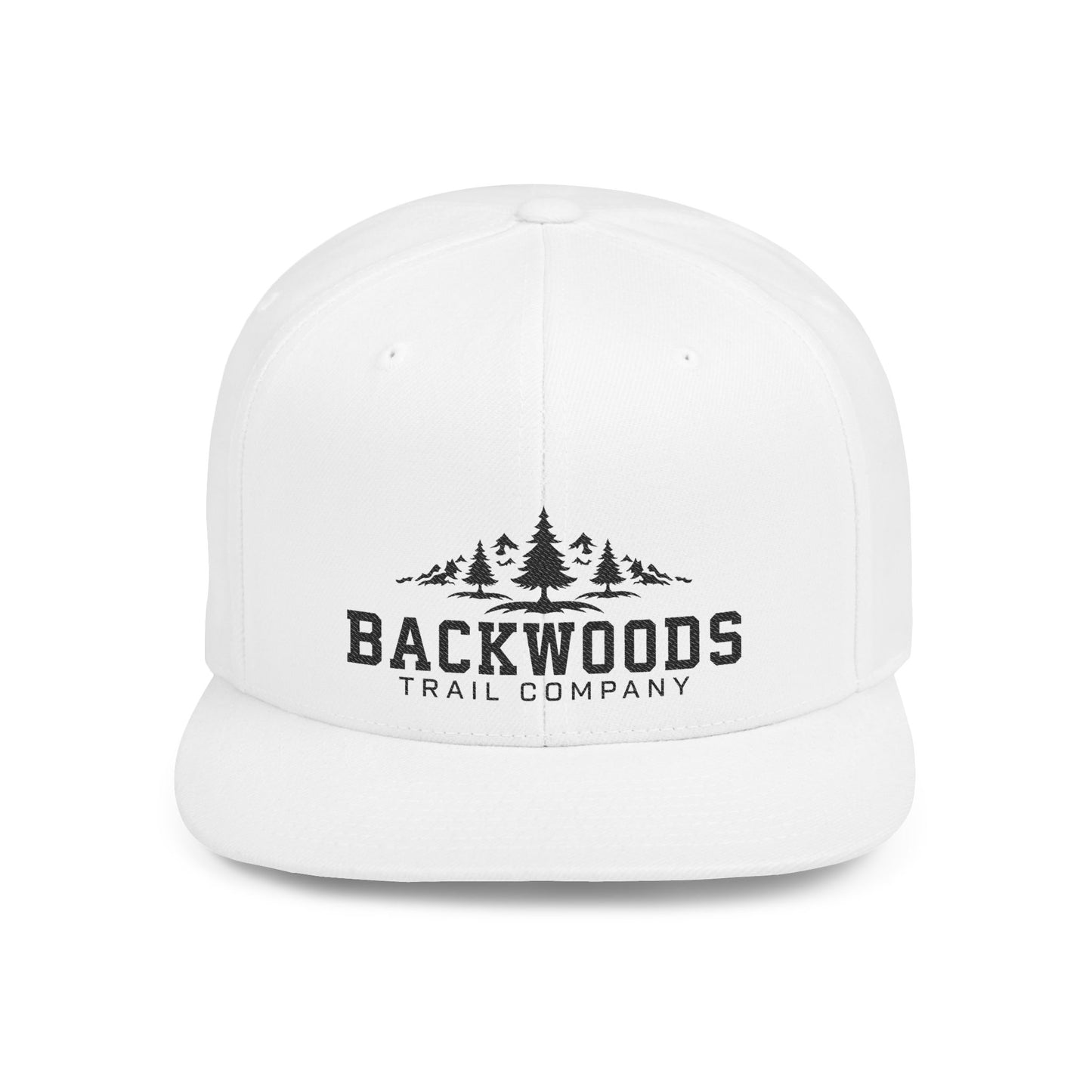 Backwoods Trail Company Flat Bill Snapback (Black Logo)