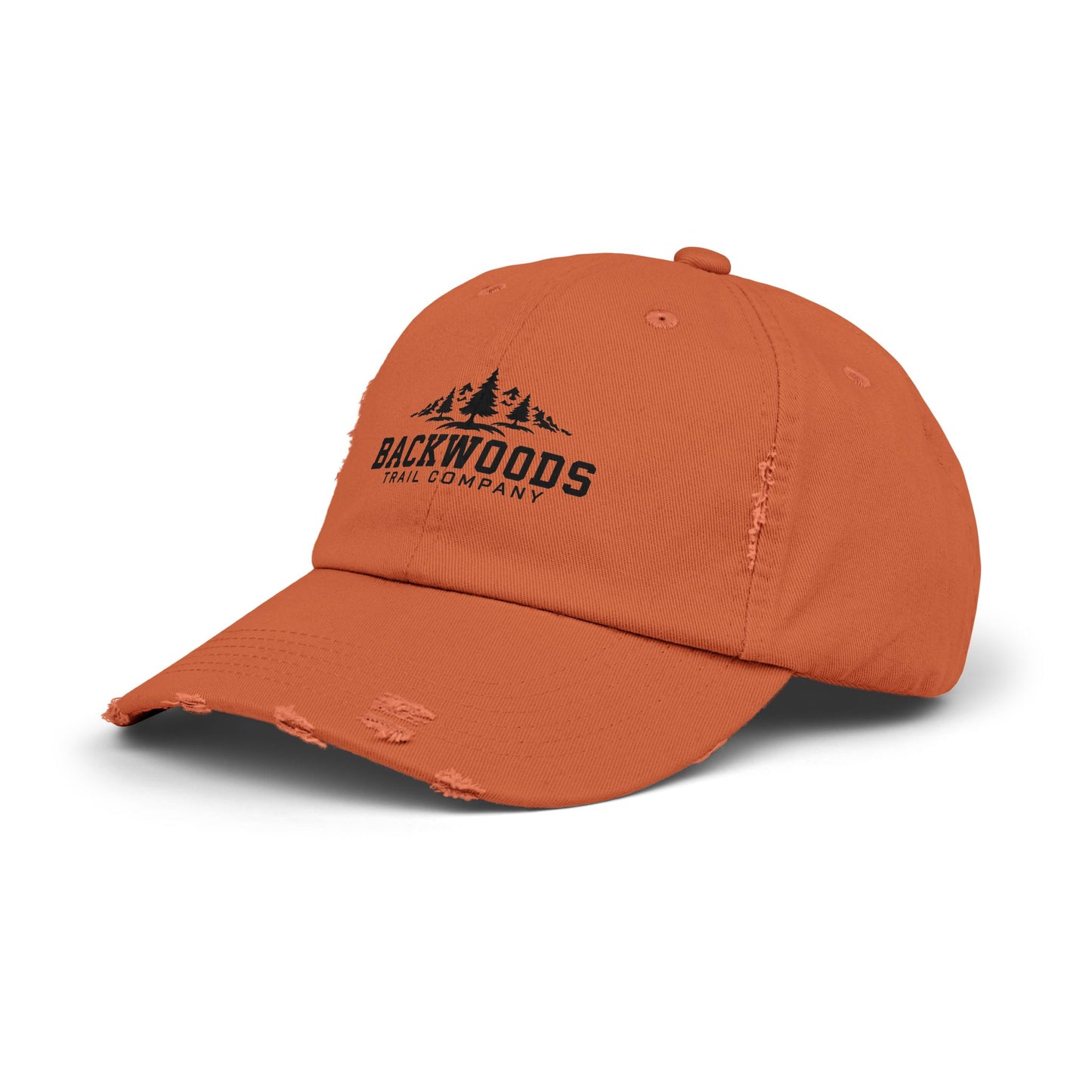 Backwoods Trail Company Unisex Distressed Cap (Black Logo)