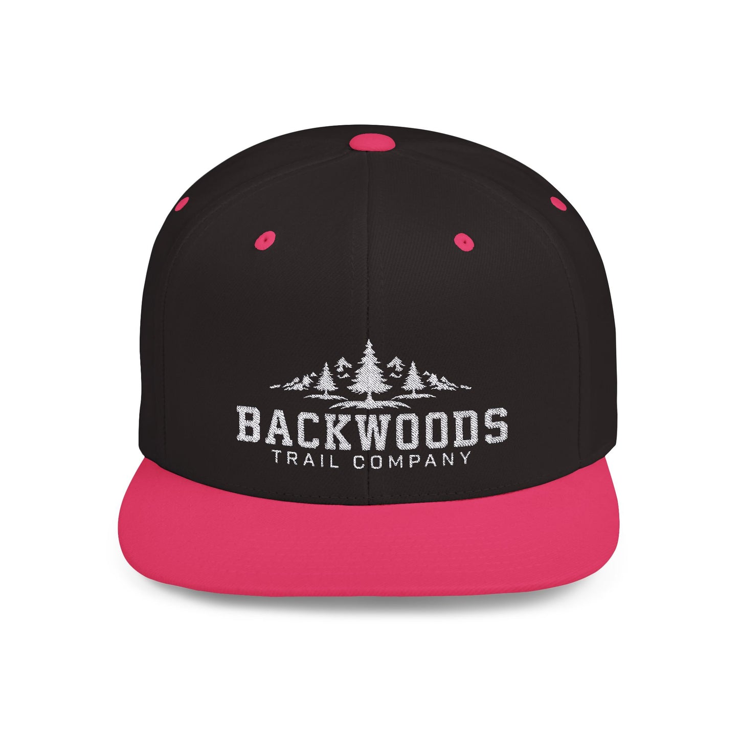 Backwoods Trail Company Flat Bill Snapback (White Logo)