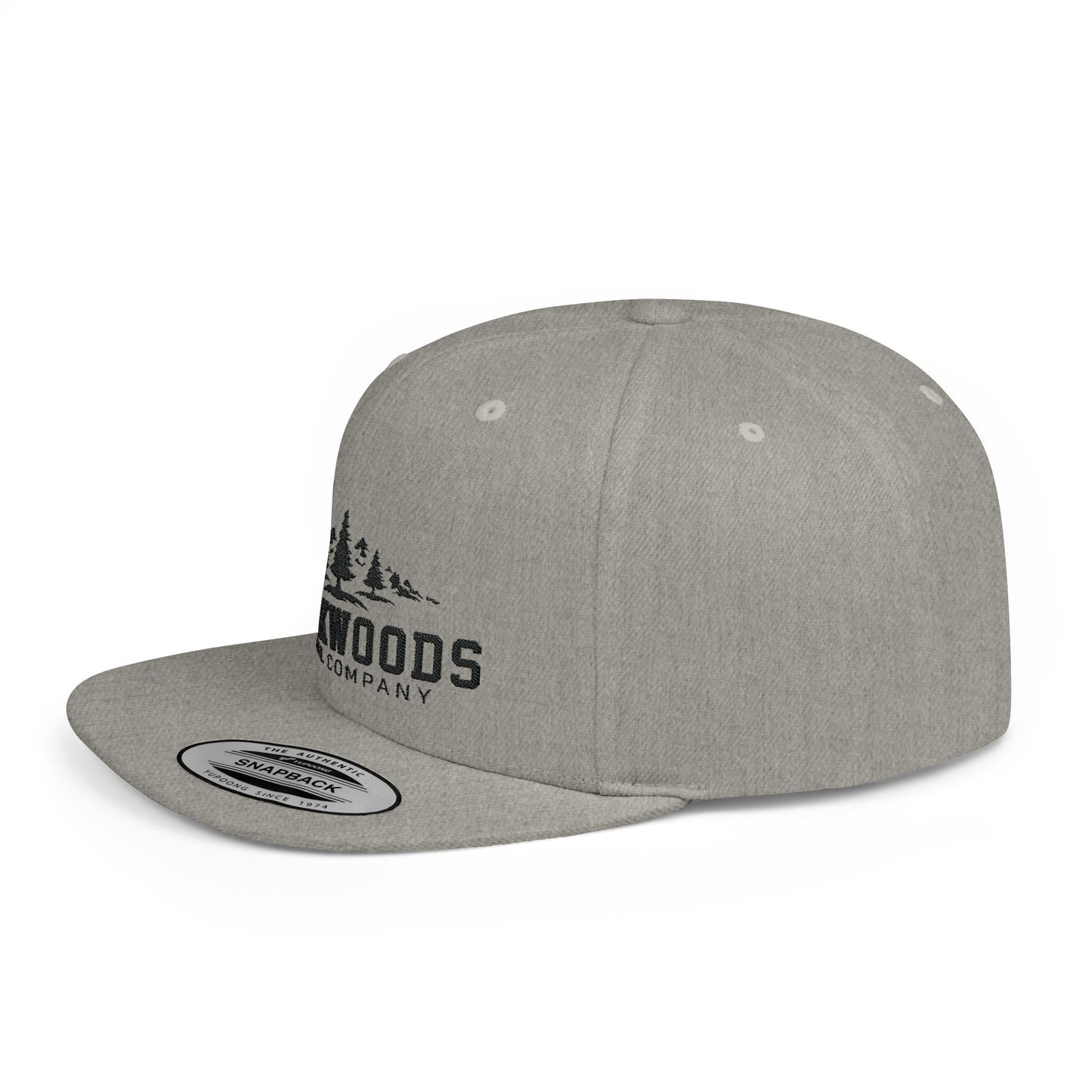 Backwoods Trail Company Flat Bill Snapback (Black Logo)