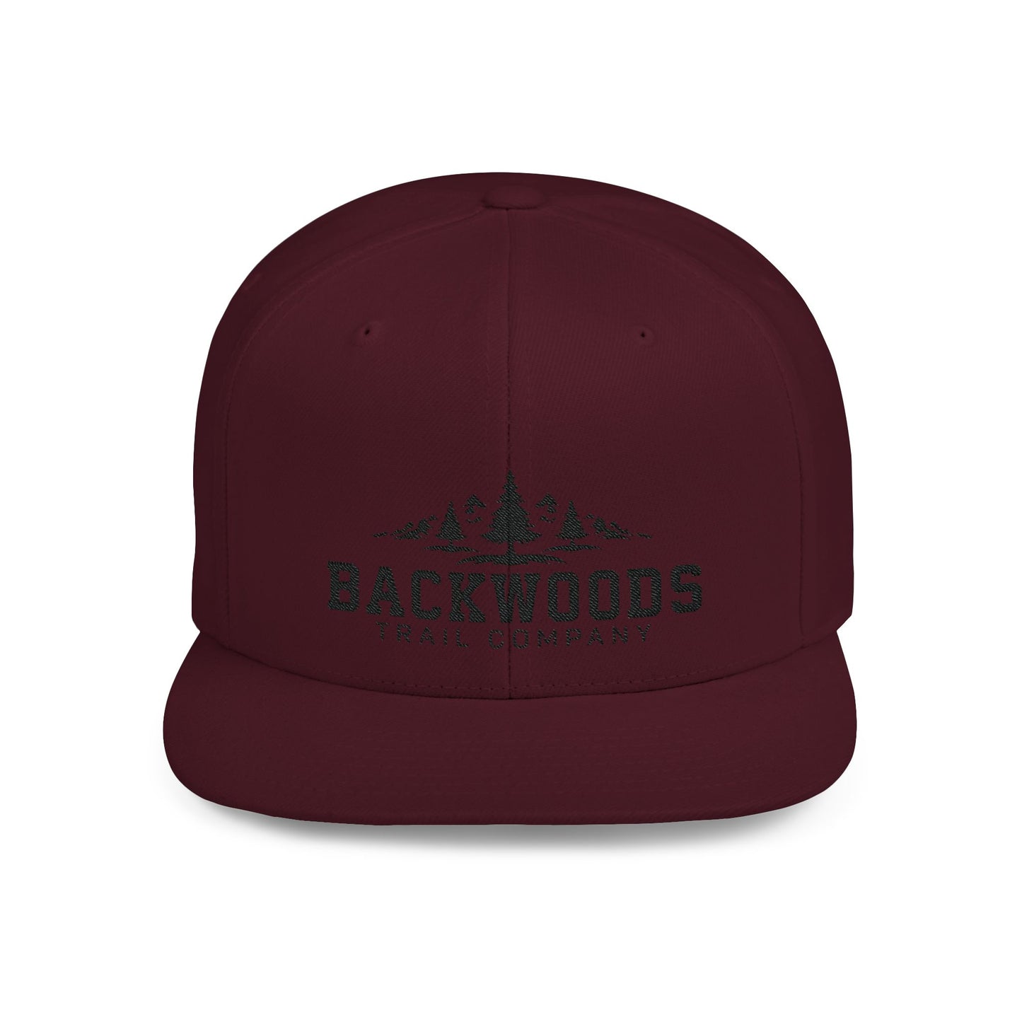 Backwoods Trail Company Flat Bill Snapback (Black Logo)