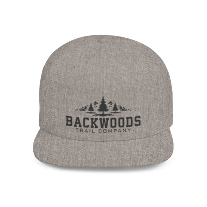 Backwoods Trail Company Flat Bill Snapback (Black Logo)